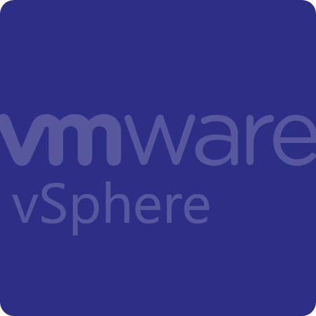 VMware vSphere text in blue background
